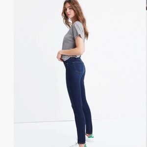 Madewell 10" High-rise Skinny Jeans, Dark Wash, #J1015, Size 28P